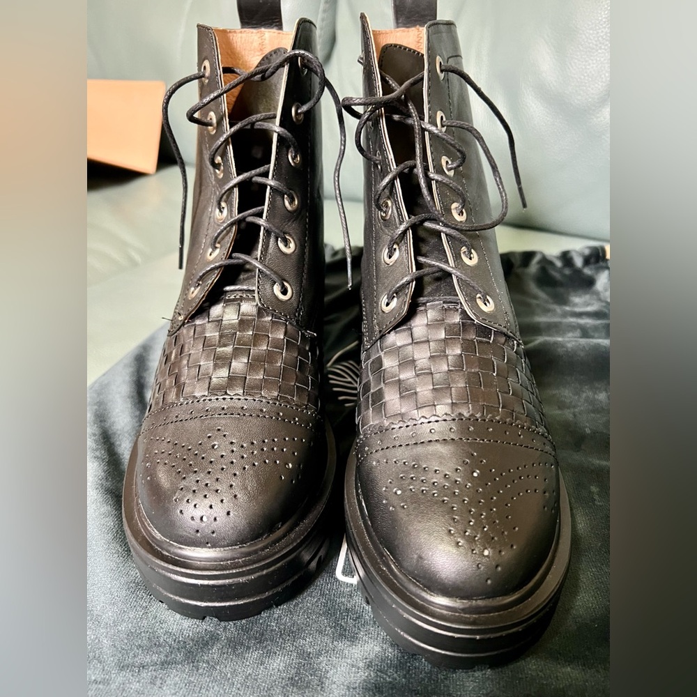 Sols Leather Women's Combat Boots